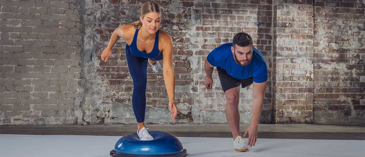 Runners touch plus bosu